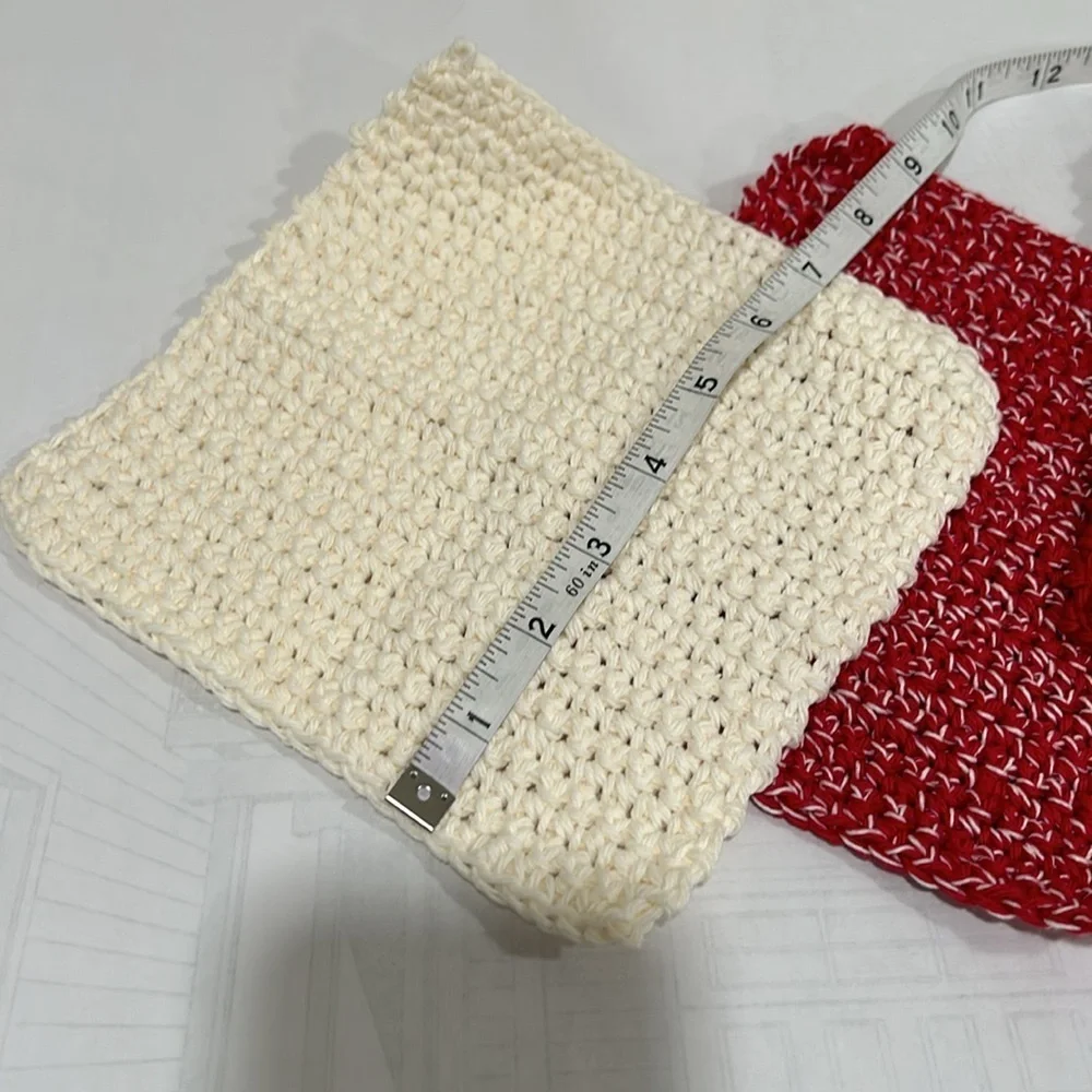 Hand Crocheted Washcloth/Dishcloth - Set of 3